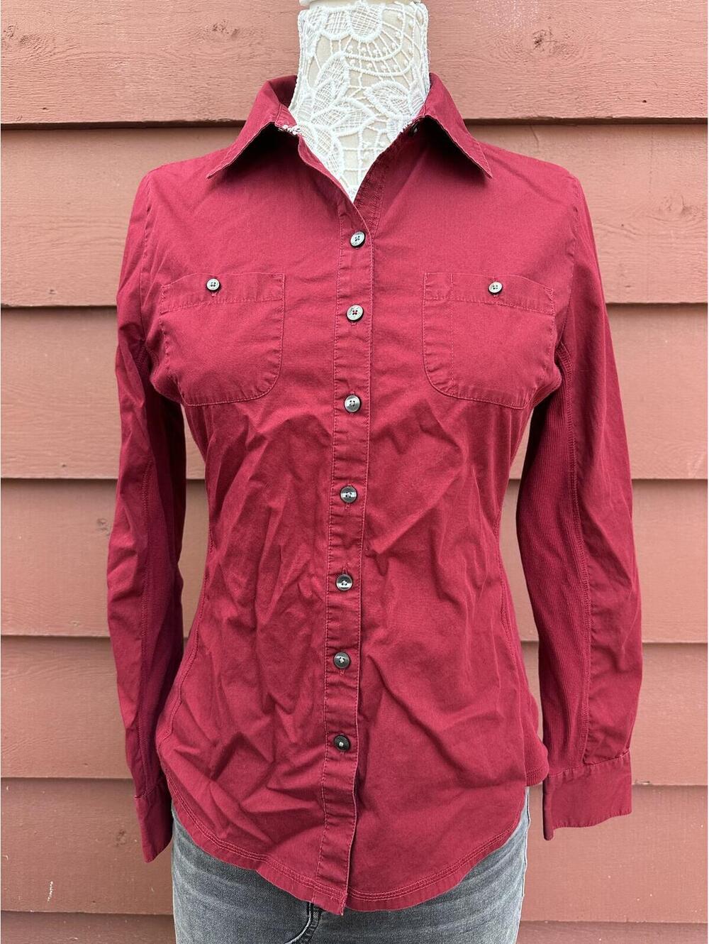 Converse One Star Red Button Up Shirt Classic Casual Preppy Y2K